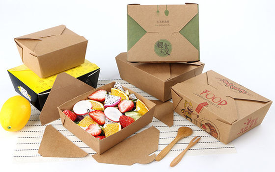 alimentos de preparación rápida disponibles biodegradables rectangulares Tray Box de 192*145m m