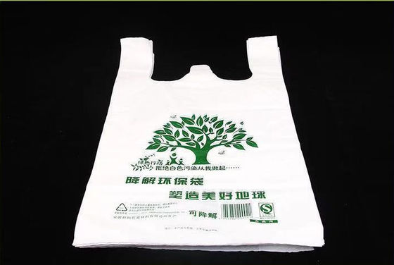 Chaleco poner crema Tote Biodegradable Disposable Bags del almidón de maíz