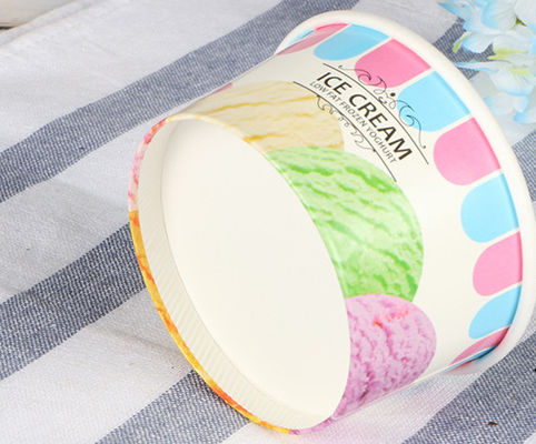 cuencos de papel del helado 16oz, tazas disponibles de papel de helado del FDA