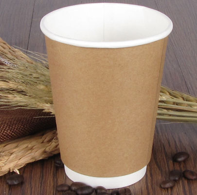8oz taza de papel biodegradable, taza disponible de papel de Kraft del té de la leche