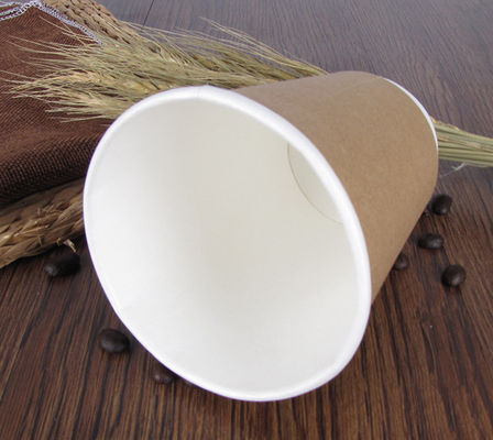 8oz taza de papel biodegradable, taza disponible de papel de Kraft del té de la leche