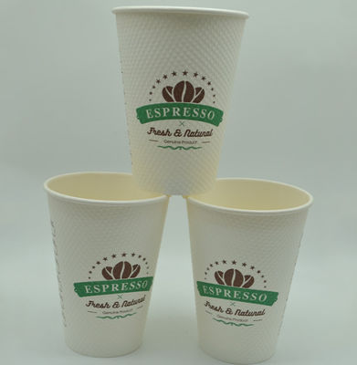 el café de 12oz 9g FDA aisló la taza de papel disponible del grano del maíz del té de la leche