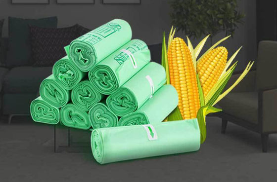 La basura del almidón de maíz del hogar el 40% el 60% empaqueta bolsos disponibles biodegradables de los trazadores de líneas del compartimiento