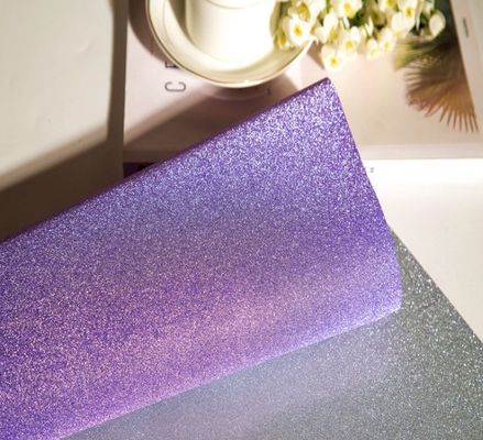 Película metalizada chispa púrpura caliente de la laminación los 500m para el papel
