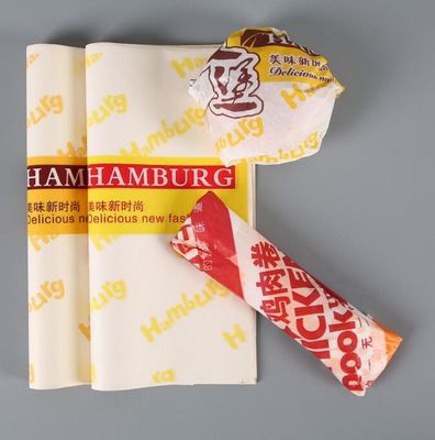 papel de embalaje de la bola de arroz de Taiwán del papel de cera de la hamburguesa de 38g/45g que cuece OilProof