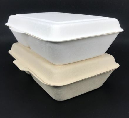 La fiambrera biodegradable Surgance del compartimiento 1000ml 2 de Eco reduce el envase de comida a pulpa del vajilla