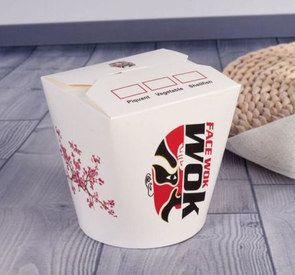 Molleras disponibles plegables de las pastas de Kraft Paer de la caja de embalaje de los alimentos de preparación rápida del cuadrado 26oz para llevar