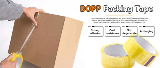 Embalaje de cinta Jumbo Bopp de sellado transparente en rollos de cinta Bopp