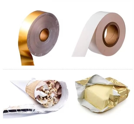 Papel de envoltura de chocolate plateado dorado de calidad alimenticia