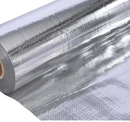 Fabricación de tejidos de aluminio de tejido reflector único o doble con el respaldo de una hoja de aluminio