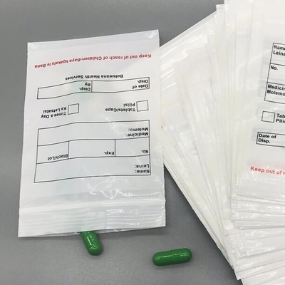 Película de embalaje transparente de doble bolsillo con cremallera plástico líquido ecológico Biohazard Biohazard Bolso de sello patológico médico PE