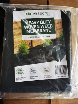 Tejido de control de malezas ecológico de 90 gramos, cubierta de suelo, tejido de paisaje de membrana de 3ftx50ft