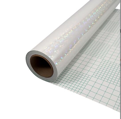 Película de laminado en frío láser de color roto de vidrio plano para álbum de fotos, película de laminado en frío en forma de corazón