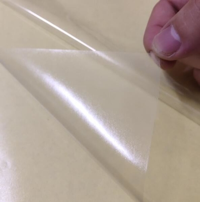 Resistente a altas temperaturas adhesivo para aceite de dos lados papel amarillo de fondo transparente de PVC adhesivo de dos lados