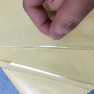 Resistente a altas temperaturas adhesivo para aceite de dos lados papel amarillo de fondo transparente de PVC adhesivo de dos lados