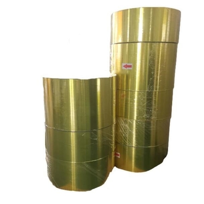 Película aluminizada de oro de poliéster brillante, película de oro PET para artesanía y papel laminado