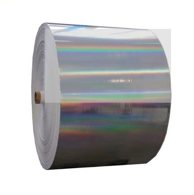 Caja de papel de papel holográfico arco iris metalizado / rollo para impresión UV y envoltura