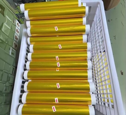 Folla de aluminio de oro y color impresa personalizada para paquetes de dulces o paquetes de chocolate en hoja / en rollo