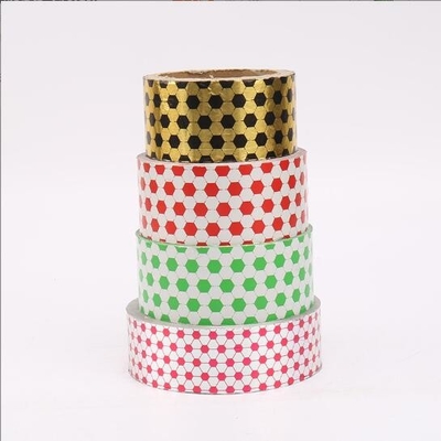 Folla de aluminio de oro y color impresa personalizada para paquetes de dulces o paquetes de chocolate en hoja / en rollo