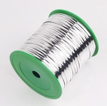 Venta al por mayor 6-15cm Cintas de cable de oro y plata, Cintas de cable de color para regalo de comida de pan, cuerdas de correa de torsión de sellado