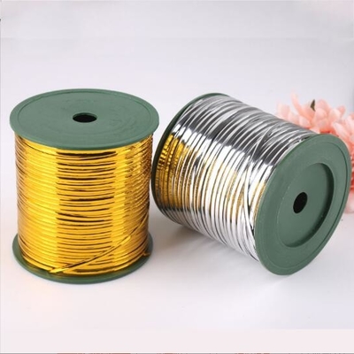 Venta al por mayor 6-15cm Cintas de cable de oro y plata, Cintas de cable de color para regalo de comida de pan, cuerdas de correa de torsión de sellado