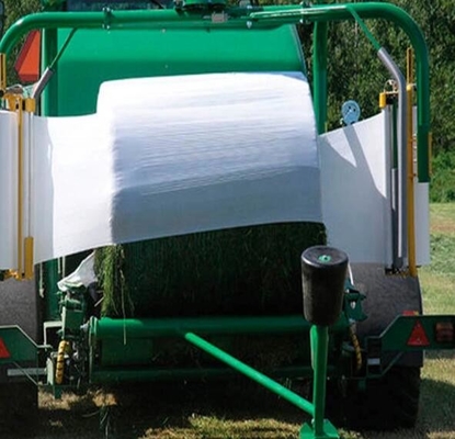 Película de envase de envase verde y blanco negro de plástico PE para envasadoras de envase redondo y cuadrado agrícolas