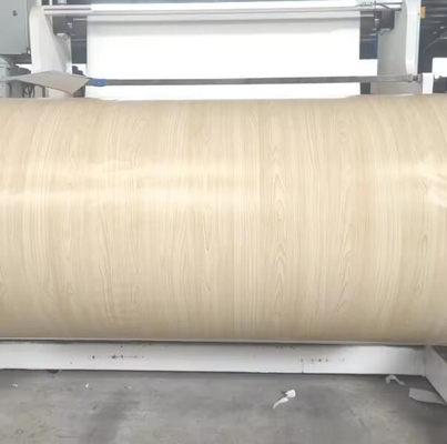 Películas de impresión para muebles de decoración de granos de madera, papel poli decorativo para muebles