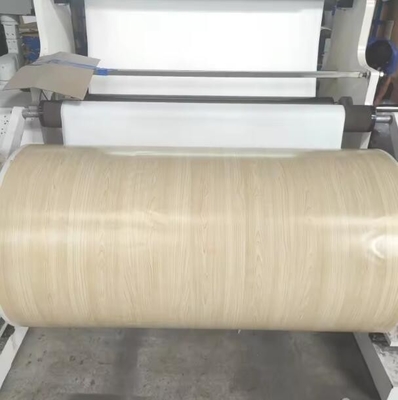 Películas de impresión para muebles de decoración de granos de madera, papel poli decorativo para muebles