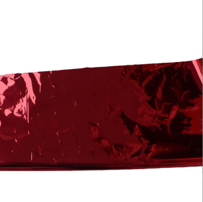 Película metalizada de oro Color rojo Película metalizada de laminado térmico para mascotas para la laminación de papel