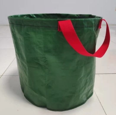 Bolso de recogida de hojas de PE para patio de parque, bolso de recogida de hojas verdes flexible e impermeable
