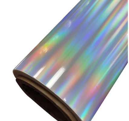 18um holográfico Bopp Color Glitter Film, pilar de luz horizontal BOPP película para el embalaje de medicamentos