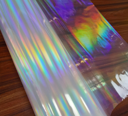 18um holográfico Bopp Color Glitter Film, pilar de luz horizontal BOPP película para el embalaje de medicamentos