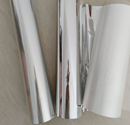 Película metalizada de PET de alta reflexión y alta barrera, película de aluminio impresa recubierta de PE VMPET para empacar bolsas de té