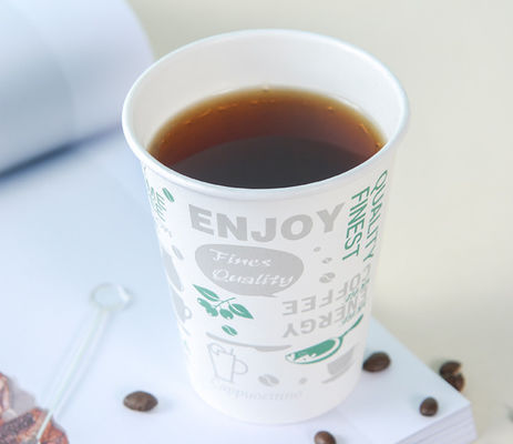 tazas de papel de un sólo recinto de la bebida caliente del té de la leche de la taza de café de 12oz 260+18pe