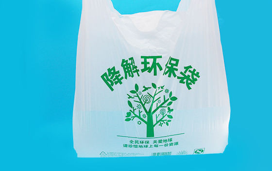 Los bolsos disponibles biodegradables del supermercado resistente del estiramiento, conceden los bolsos de basura blancos