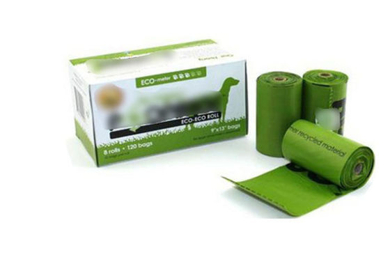 bolso biodegradable del impulso del perro casero del hogar de la maicena del PLA PBAT de los 35×23cm
