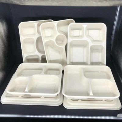 3 porciones de trigo natural Straw Lunch Bento Box Disposable biodegradable