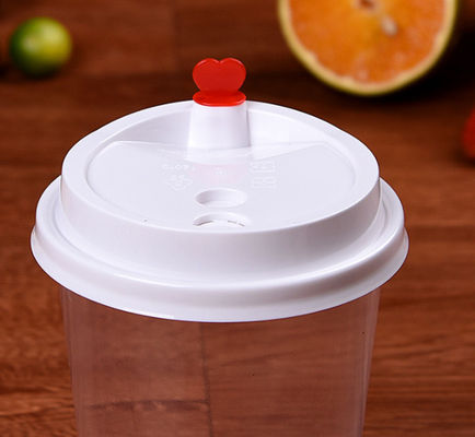 taza plástica a prueba de calor transparente disponible de 500ml PP con la tapa
