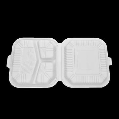 Caja disponible degradable Bento Clamshell Lunch Box del almidón de maíz de los PP