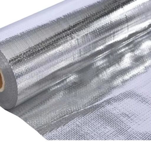 Fabricación de tejidos de aluminio de tejido reflector único o doble con el respaldo de una hoja de aluminio