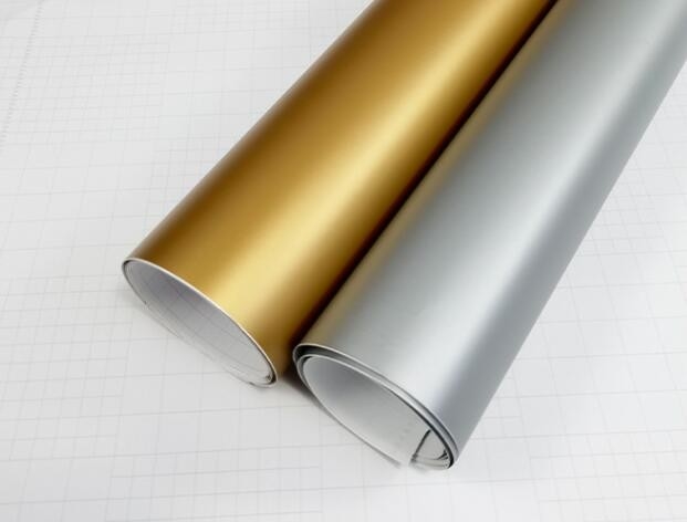 Rollo de película autoadhesiva de oro, pegatinas decorativas autoadhesivas para refrigeradores, pegatinas PET para ascensores, pegatinas con letras