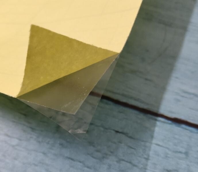 Resistente a altas temperaturas adhesivo para aceite de dos lados papel amarillo de fondo transparente de PVC adhesivo de dos lados