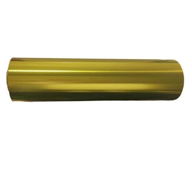 Película aluminizada de oro de poliéster brillante, película de oro PET para artesanía y papel laminado