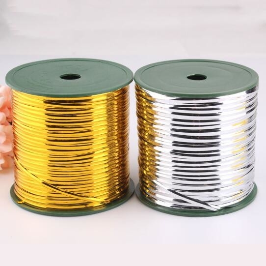 Venta al por mayor 6-15cm Cintas de cable de oro y plata, Cintas de cable de color para regalo de comida de pan, cuerdas de correa de torsión de sellado